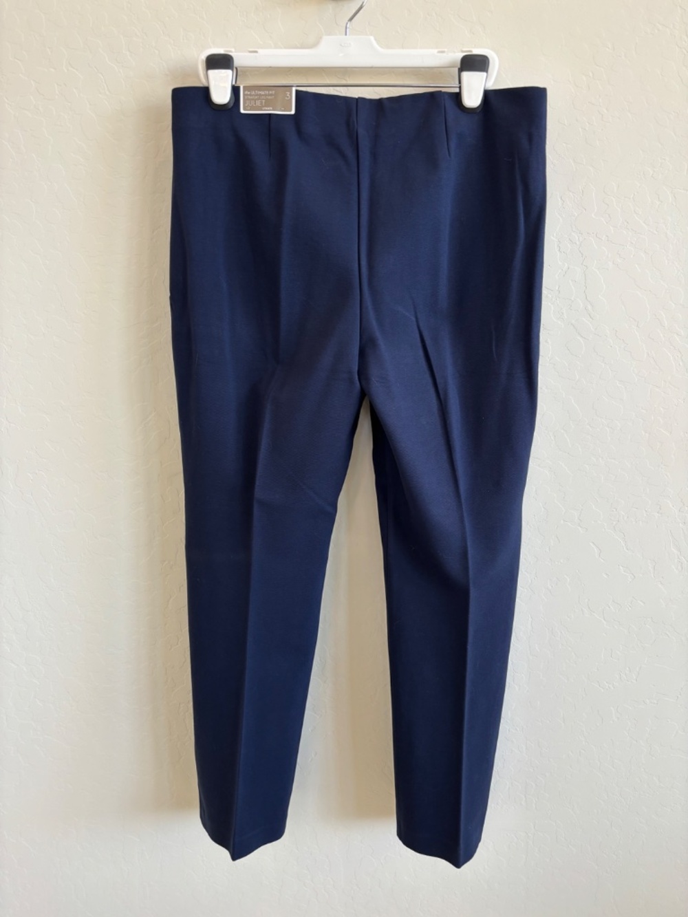 NWT Chico’s Navy Juliet Straight Leg Ponte Pants Size 3 / 16 Regular - Picture 3 of 11